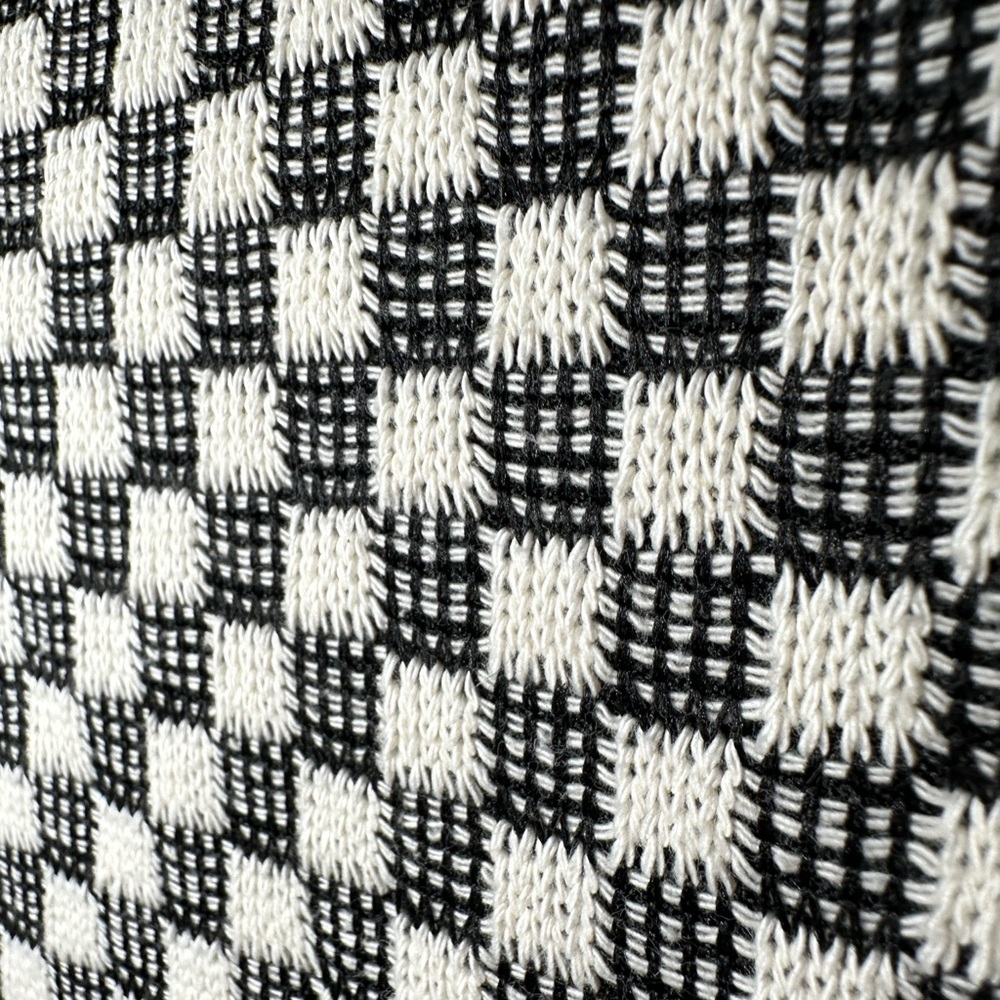 Bobeau Black White Textured Open Front Jacket Medium - Picture 8 of 11